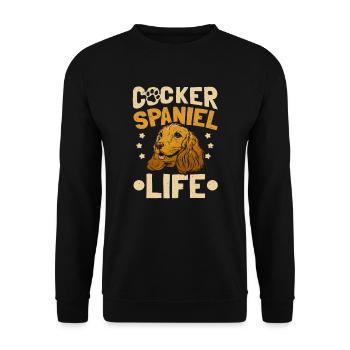 Cocker Spaniel Owner Cocker Spaniel Life - Unisex Sweatshirt - black - Front - Alina (178cm) & Michal (187cm)