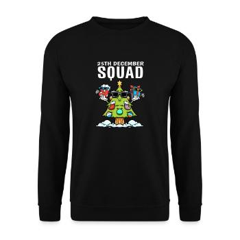 25 décembre Squad Sock Christmas Tree Gift - Sweat-shirt Unisexe - noir - Devant - Alina (178cm) & Michal (187cm)