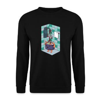Sushi Roll Duschen Japanede Essen Sushi - Unisex Pullover - Schwarz - Vorne - Alina (178cm) & Michal (187cm)