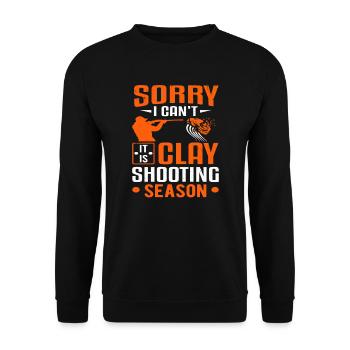 Shooting I Can't Clay Skeet Shooting Saison - Unisex Pullover - Schwarz - Vorne - Alina (178cm) & Michal (187cm)