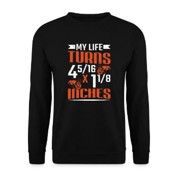 Shooting My Life Turns Inches Clay Shooting - Unisex Sweatshirt - black - Front - Alina (178cm) & Michal (187cm)