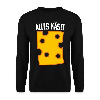 Alles Käse Coole Geschenkideen - Unisex Pullover - Schwarz - Vorne - Alina (178cm) & Michal (187cm)