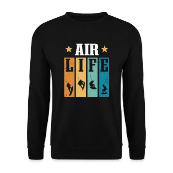 Air Life Wakeboard Wakeboarding - Sweat-shirt Unisexe - noir - Devant - Alina (178cm) & Michal (187cm)