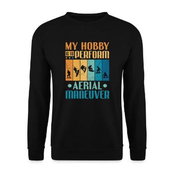 My Hobby Perform Aerial Maneuvers Wakeboarding - Unisex Sweatshirt - black - Front - Alina (178cm) & Michal (187cm)