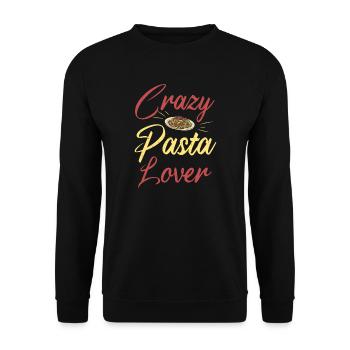 Italian Food Crazy Pasta Lover Pasta - Unisex Sweatshirt - black - Front - Alina (178cm) & Michal (187cm)