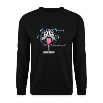 Cyclists Cycling Bicycle Sprocket Bicycle - Unisex Sweatshirt - black - Front - Alina (178cm) & Michal (187cm)