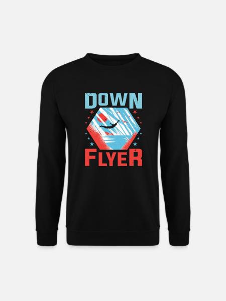 Down Flyer Cliff Jumping - Unisex Sweatshirt - black