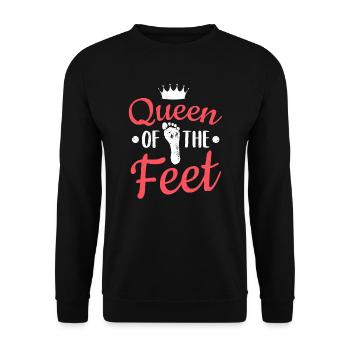 Queen Of The Feet Podiatrist - Unisex Sweatshirt - black - Front - Alina (178cm) & Michal (187cm)