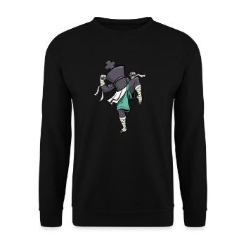 Chess King Like A Muay Thai Fighter Chess - Unisex Sweatshirt - black - Front - Alina (178cm) & Michal (187cm)