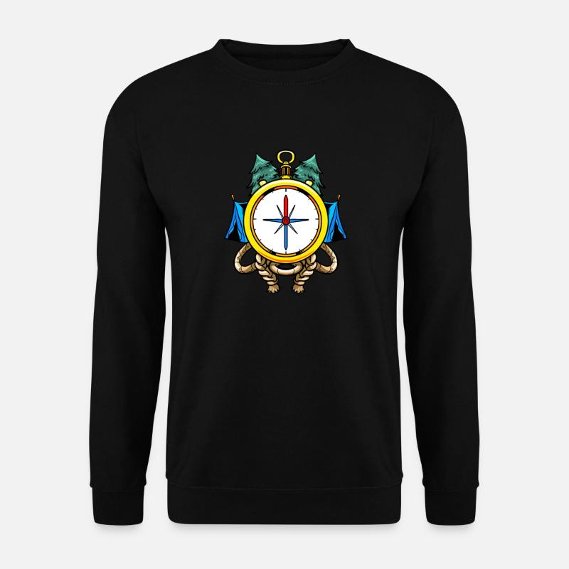 Compass Camp Campsite Camper Camping - Unisex Sweatshirt - black