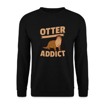 Loutres de mer accros à la loutre - Sweat-shirt Unisexe - noir - Devant - Alina (178cm) & Michal (187cm)