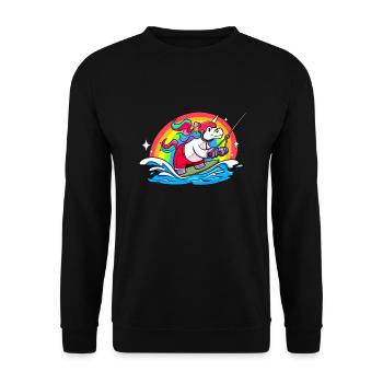 Wakeboard Licorne Wakeboarder Wakeboard - Sweat-shirt Unisexe - noir - Devant - Alina (178cm) & Michal (187cm)