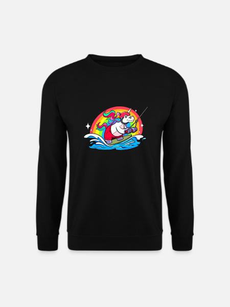 Wakeboarding Einhorn Wakeboarder Wakeboard - Unisex Pullover - Schwarz
