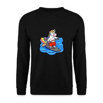 SUP Paddle Enfants Licorne Stand Up Paddle - Sweat-shirt Unisexe - noir - Devant - Alina (178cm) & Michal (187cm)
