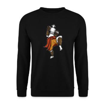 Chess King Like A Muay Thai Fighter Chess - Unisex Sweatshirt - black - Front - Alina (178cm) & Michal (187cm)