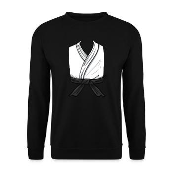 Kampfkunst Kampfkünstler Keikogi Judoka Judo - Unisex Pullover - Schwarz - Vorne - Alina (178cm) & Michal (187cm)
