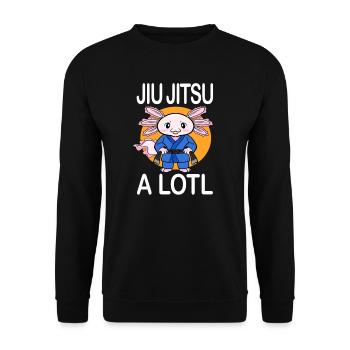 Jiu Jitsu A Lotl Axolotl Jiu Jitsu Fighter - Unisex Sweatshirt - black - Front - Alina (178cm) & Michal (187cm)