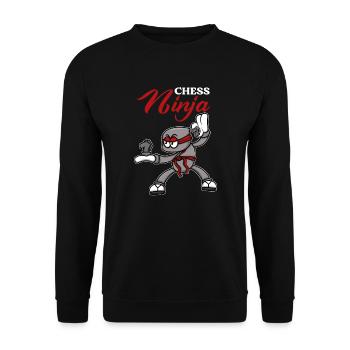 Échiquier Échecs Ninja Fighter Échecs - Sweat-shirt Unisexe - noir - Devant - Alina (178cm) & Michal (187cm)