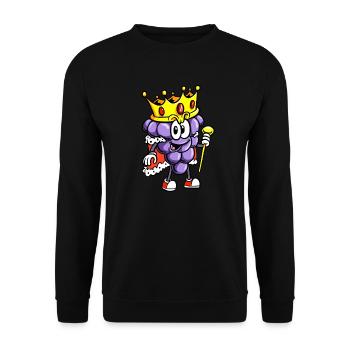 Weintrinker Traubenwein mit Anbau - Unisex Pullover - Schwarz - Vorne - Alina (178cm) & Michal (187cm)
