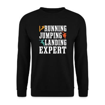 Running Jumping Landing Expert Free Runner - Sweat-shirt Unisexe - noir - Devant - Alina (178cm) & Michal (187cm)