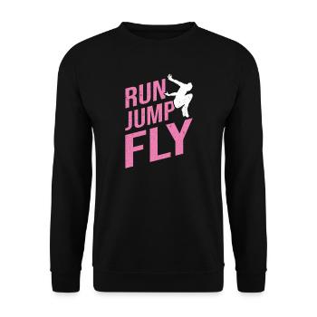Course libre JRun Jump Fly Free Runner - Sweat-shirt Unisexe - noir - Devant - Alina (178cm) & Michal (187cm)