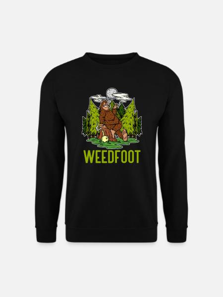 Marijuana Bigfoot Weed - Unisex Sweatshirt - black