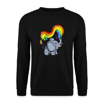 Eléphant LGBTQ Gay Pride Drapeau arc-en-ciel LGBT - Sweat-shirt Unisexe - noir - Devant - Alina (178cm) & Michal (187cm)