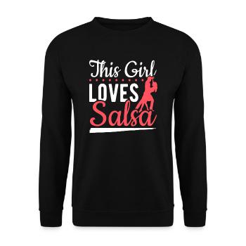 Danse latine Cette fille aime la salsa - Sweat-shirt Unisexe - noir - Devant - Alina (178cm) & Michal (187cm)