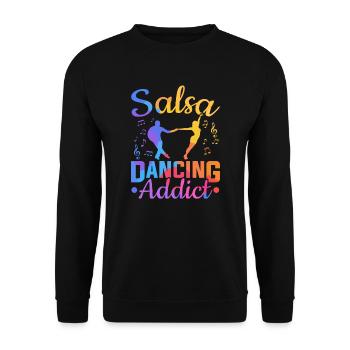 Salsa Dancing Addict Latin Dance Salsa - Unisex Sweatshirt - black - Front - Alina (178cm) & Michal (187cm)