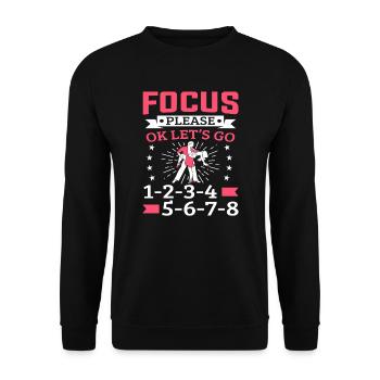 Salsa Dancer Focus S’il vous plaît Ok Let’s Go Salsa - Sweat-shirt Unisexe - noir - Devant - Alina (178cm) & Michal (187cm)