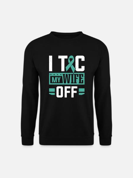 Tourette-Syndrom I Tic meine Frau von Tourettes - Unisex Pullover - Schwarz