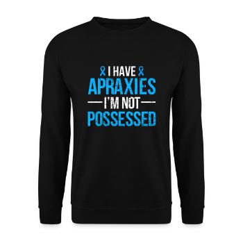 Conscience de l’apraxie de la parole J’ai une apraxie de la parole - Sweat-shirt Unisexe - noir - Devant - Alina (178cm) & Michal (187cm)