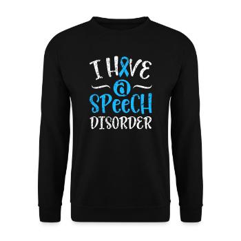 Trouble de la parole Apraxie Conscience Apraxie de - Sweat-shirt Unisexe - noir - Devant - Alina (178cm) & Michal (187cm)