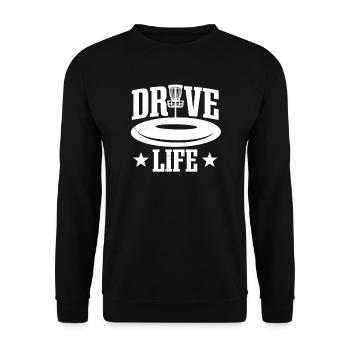 Disc Golfer Disc Life Disc Golf - Unisex Sweatshirt - black - Front - Alina (178cm) & Michal (187cm)