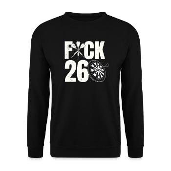Dart Board Dart Player Flying Arrow 26 Darts - Unisex Sweatshirt - black - Front - Alina (178cm) & Michal (187cm)