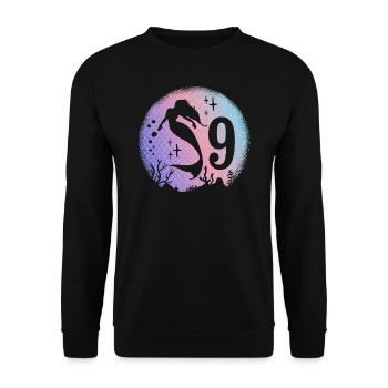 Sirène Anniversaire Fille 9 ans Sirène - Sweat-shirt Unisexe - noir - Devant - Alina (178cm) & Michal (187cm)