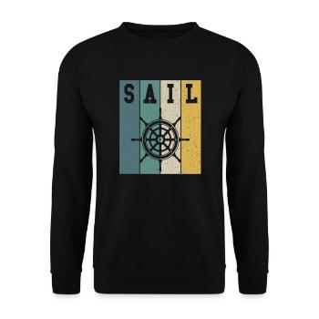 Sailor Sunset Voilier Skipper Capitaine de voile - Sweat-shirt Unisexe - noir - Devant - Alina (178cm) & Michal (187cm)