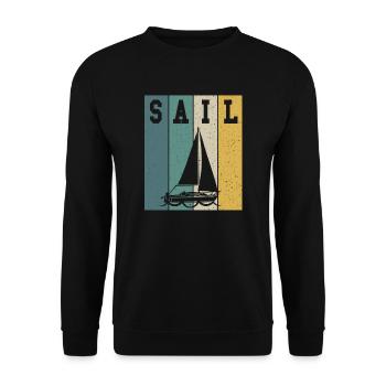 Sailor Sunset Voilier Skipper Capitaine Voile - Sweat-shirt Unisexe - noir - Devant - Alina (178cm) & Michal (187cm)