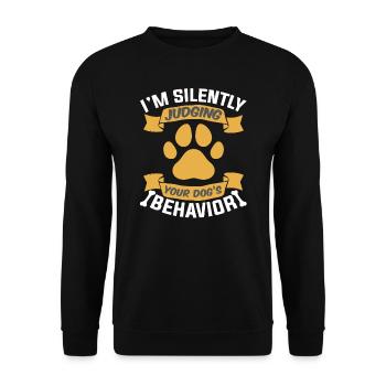 Dog Trainer Judging Dog's Behavior Dog Training - Unisex Sweatshirt - black - Front - Alina (178cm) & Michal (187cm)