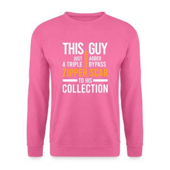 Herzchirurgie Überlebender Bypass Narben Genesung Geschenk - Unisex Pullover - Pink - Vorne
