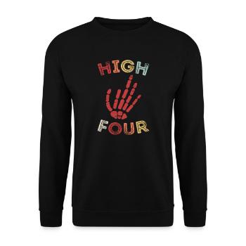 Finger Amputation High Four Finger Amputee - Sweat-shirt Unisexe - noir - Devant - Alina (178cm) & Michal (187cm)
