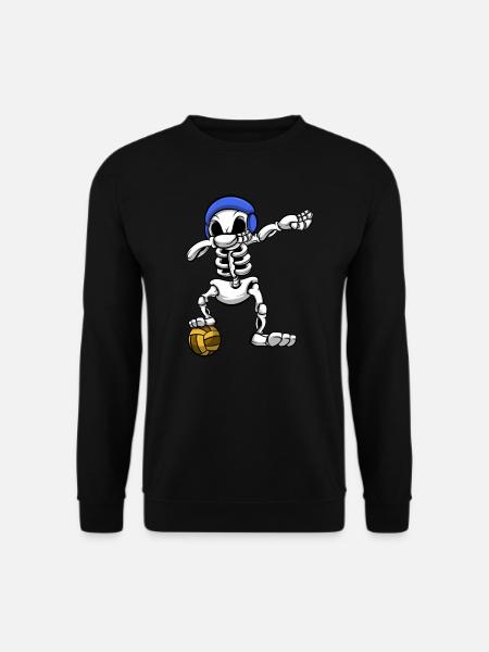 Wasserball-Teamplayer Dabbing Skeleton Wassersport - Unisex Pullover - Schwarz