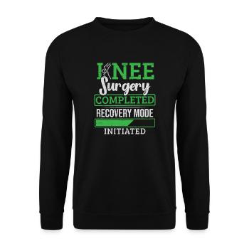Knee Surgery Completed Knee Replacement - Unisex Sweatshirt - black - Front - Alina (178cm) & Michal (187cm)