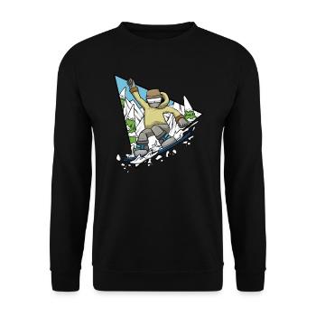 Snowboarder Winter Sports Snowboarding - Unisex Sweatshirt - black - Front - Alina (178cm) & Michal (187cm)