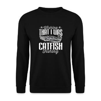 Wishing That I Was Catfish Fishing Catfishing - Unisex Sweatshirt - black - Front - Alina (178cm) & Michal (187cm)