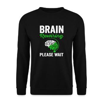 Brain Surgery Brain Rewiring Brain Injury - Unisex Sweatshirt - black - Front - Alina (178cm) & Michal (187cm)