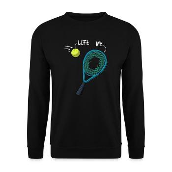 Joueur de tennis Tennis Raquette de tennis Tennis - Sweat-shirt Unisexe - noir - Devant - Alina (178cm) & Michal (187cm)