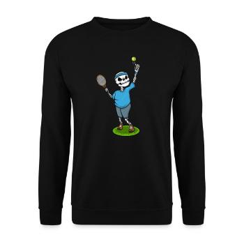 Skeleton Tennis Player - Unisex Sweatshirt - black - Front - Alina (178cm) & Michal (187cm)