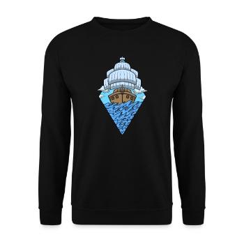 Sailor Sunset Voilier Skipper Capitaine Voile - Sweat-shirt Unisexe - noir - Devant - Alina (178cm) & Michal (187cm)