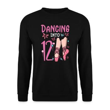 Ballet Shoes Dancing Ballerina 12 Ballett Birthday - Unisex Sweatshirt - black - Front - Alina (178cm) & Michal (187cm)